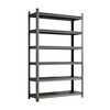 PDTEND Utility Storage Shelving Unit, Adjustable Height Heavy-Duty Metal Rack, Black Organizer for Garage, Kitchen, Storage Room, or Gym - 2 of 4