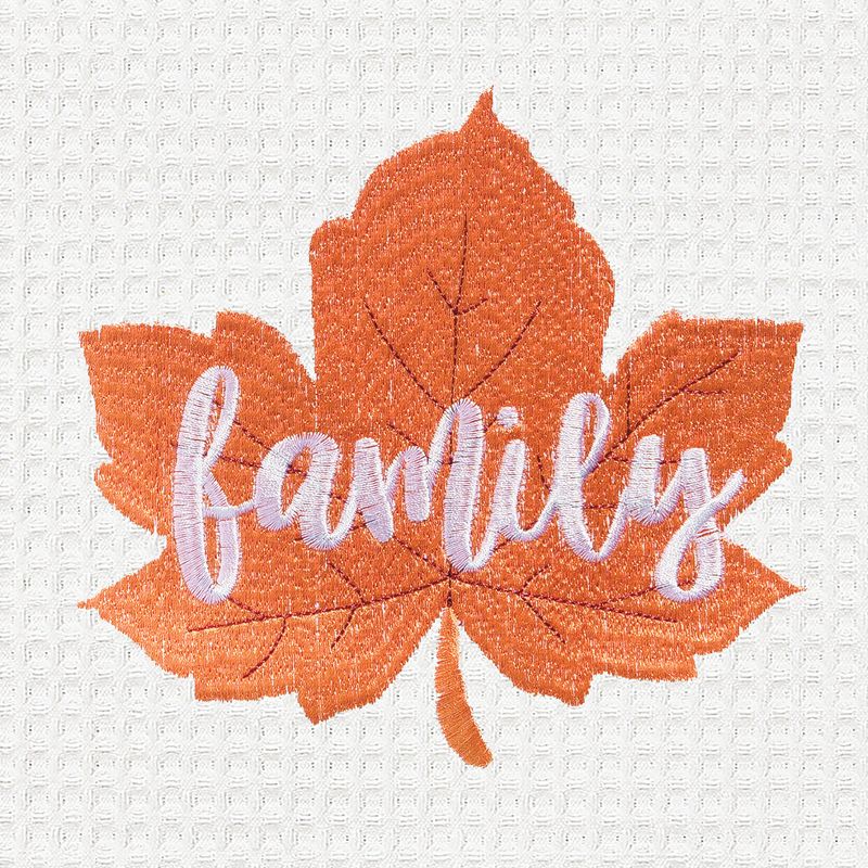 C&F Home Family Leaf Embroidered Thanksgiving Waffle Weave Kitchen Towel, 4 of 6