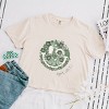 S.W.Smiley Green Floral Butterflies - Women's Boxy Crop Top Graphic T-Shirt - 2 of 4