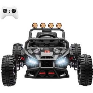 24V Kids Electric UTV, Kids Ride-on Toy Vehicle, 130W Powerful Electric Vehicle with Remote Control, LED Lights, Shock Absorber, Music - 1 of 4