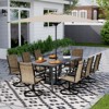EROMMY 9 Piece Patio Dining Set, Outdoor Dining Table And Chairs Set For 8, 8 Textilene Chairs, 1 Iron Rectangular Table With Adjustable Umbrella Hole - 2 of 4