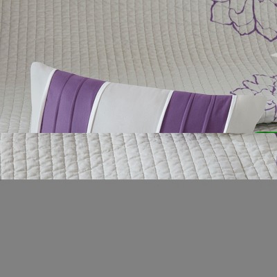 Purple Floral Reversible Cotton Full Quilt Set