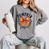 Simply Sage Market Coquette Orange Bow Pumpkin Season Lightweight Garment Dyed Sweatshirt - 2 of 3