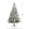 7ft. Flocked Pine Artificial Christmas Tree with Pinecones & 350 LED Lights – Winter Wonderland Holiday X-Mas Glow - 2 of 4