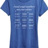 Women's - Instant Message - Astrology Angel Numbers Short Sleeve Graphic T-Shirt - 2 of 4
