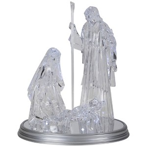 Northlight LED Lighted Acrylic Holy Family Nativity Scene on Mirror Christmas Decoration - 17" - 1 of 4