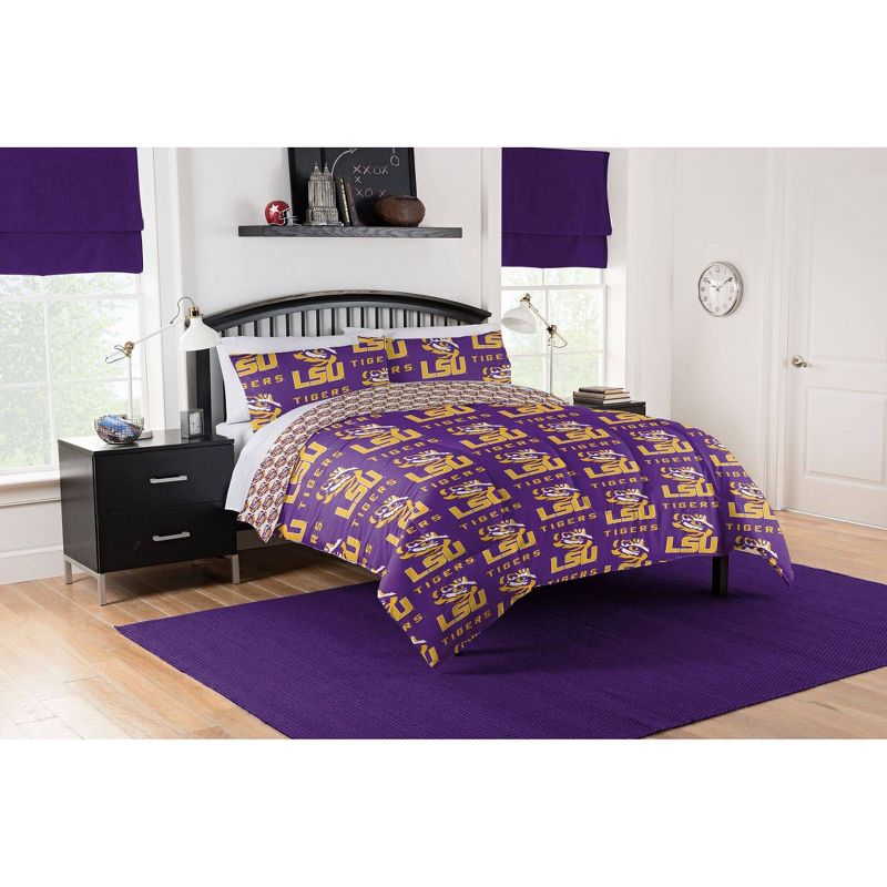 NCAA LSU Tigers Rotary Bed Set, 1 of 2