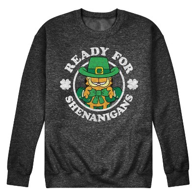 Men's - Garfield - Ready for Shananigans St. Patrick's Day Graphic Fleece Sweatshirt