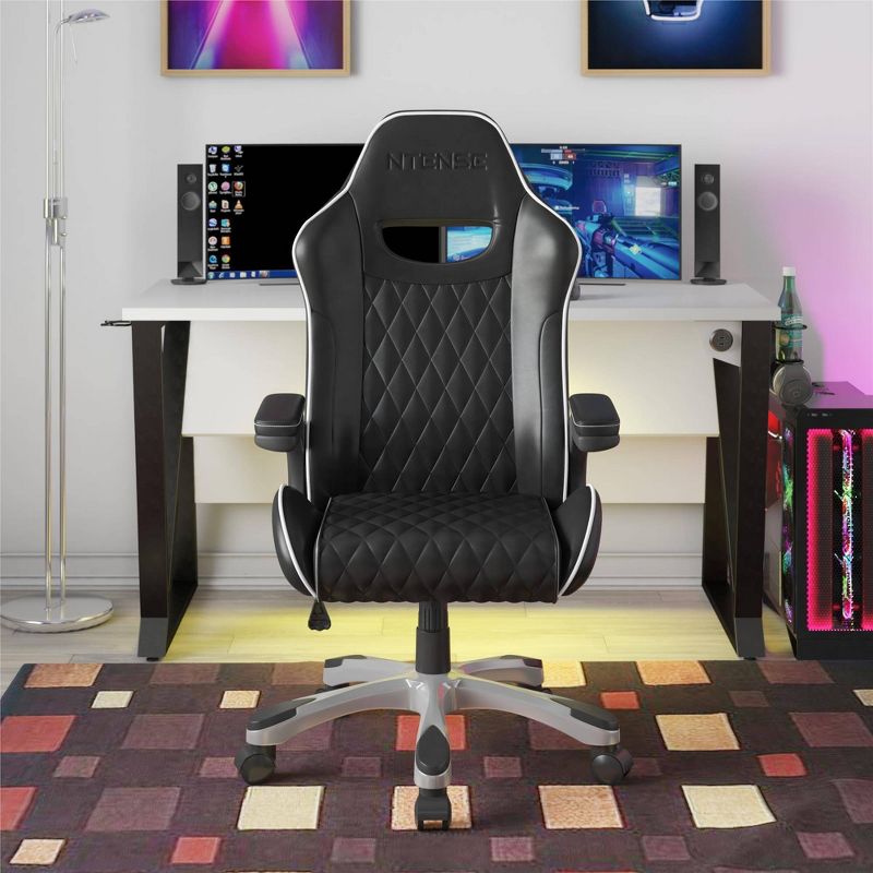 NTENSE Galaxy Gaming and Office Chair PU Leather Black, 3 of 15