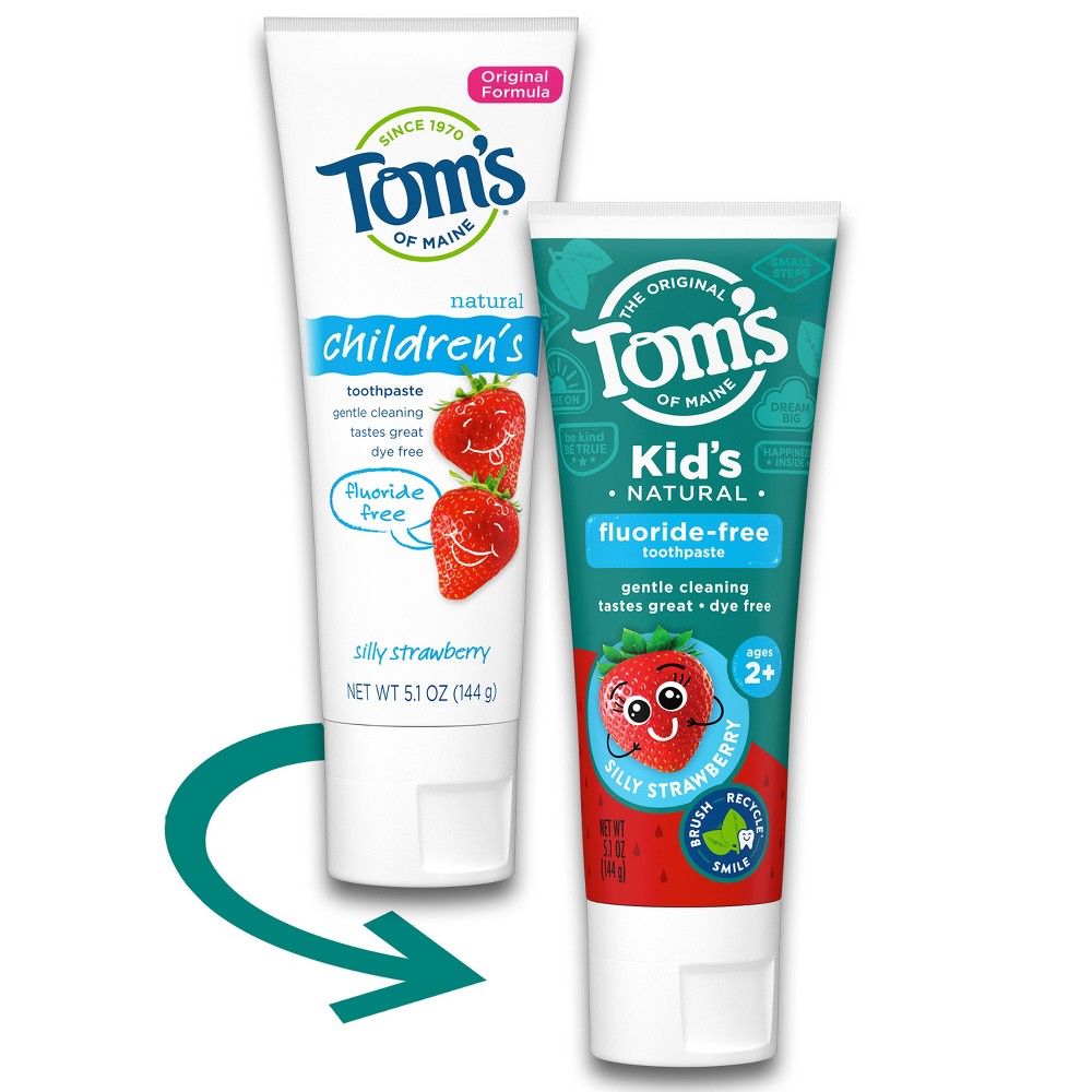 Photos - Toothpaste / Mouthwash Tom's of Maine Silly Strawberry Childrens Fluoride-Free Toothpaste 5.1oz