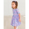 RuffleButts Girls Knit Short Sleeve Twirl Dress - 3 of 4