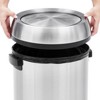 COZONY Commercial Trash Cans, Stainless Steel Garbage Bins with Swing Lid or Open Top for Kitchen Office and Restaurant Use - 4 of 4