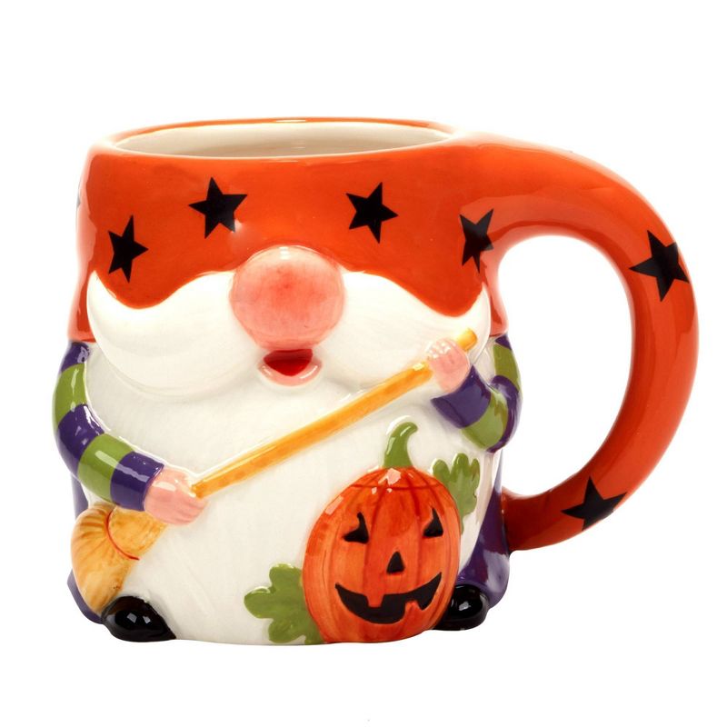 Set of 4 3D Halloween Gnomes 18oz Drinkware Mugs - Certified International, 4 of 7