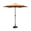 VisioGear Patio Umbrella, Outdoor Umbrella, Market Umbrella with Round Resin Umbrella Base, Push Button Tilt and Crank lift, taupe, 106.3*106.3*94 - 2 of 4