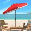 Milan Fringe 11Ft Round Crank Umbrella - PAT8108 - Safavieh - 2 of 3