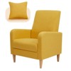Faux-Shearling Accent Chair with Pillow, Modern Comfy Armchair with Ergonomic Backrest and Padded Armrests - 2 of 4