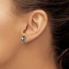 Chisel Stainless Steel Antiqued and Polished with Cubic Zirconia Cross Stud Earrings - 4 of 4