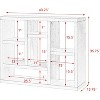 7 Cube Shelf Bookcase Wooden 3 Tier Floor Standing Low Storage Cabinet Display Shelves for Home Library and Office, 7-Cube Low Lattice Bookshelf - 3 of 4