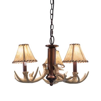 Vaxcel Lodge 3 - Light Semi-Flush Mount in  Weathered Patina