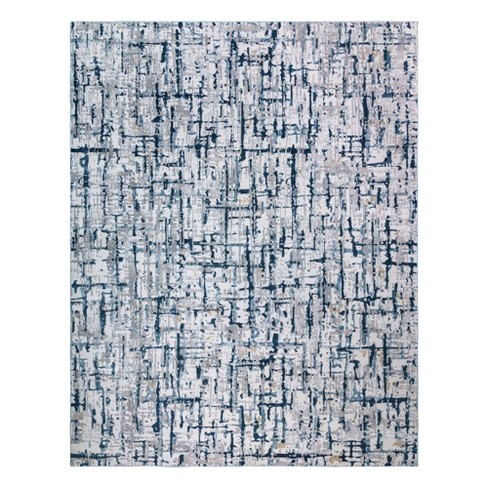 Gertmenian Quattro Lhasa Modern Abstract Blue Polyester Polypropylene ...