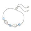 Ross-Simons Mother-Of-Pearl and 6.00 ct. t.w. Blue Topaz Bolo Bracelet in Sterling Silver Size - 3 of 4