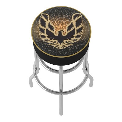 Pontiac Firebird Black Swivel Metal Bar Stool