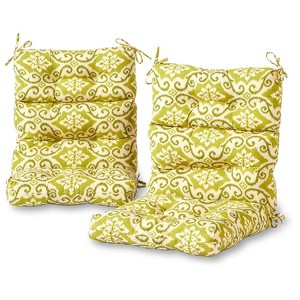 Kensington Garden 2pc 24"x22" Outdoor Seat and Back Chair Cushion Set - 1 of 4