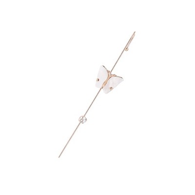 SOHI Women's Ivory White The Papillon Cuff Earrings