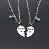 Friendship Gift, Weirdo 1 Weirdo 2 Split Heart Pendant Necklaces BFF Gift for Best Friend - 3 of 4