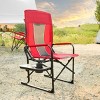 Camping Directors Chair, Heavy Duty With Side Table,Oversized Rocking Chair Outdoor With Pocket For Beach, Folding Chair That Rocks-Cuddlewood - 2 of 4