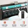WOWLIVE Full/Queen/King Bed Frame with Storage Headboard, Metal Platform Bed Frame, Storage Bed with Charging Station and LED Light - 4 of 4