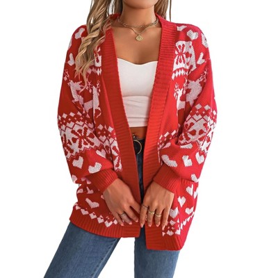 Clearlove Womens Casual Lightweight Long Sleeve Open Front Cardigan Sweaters with Pockets