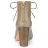 Allegra K Women's Peep Toe Lace Up Chunky Heel Ankle Booties - 4 of 4