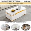 PAGED Modern Space Saving Lift-Top Coffee Table with 4 Stools & Foldable Top,Functional Storage Tea table Center Table for Living Room,Bedroom - 3 of 4