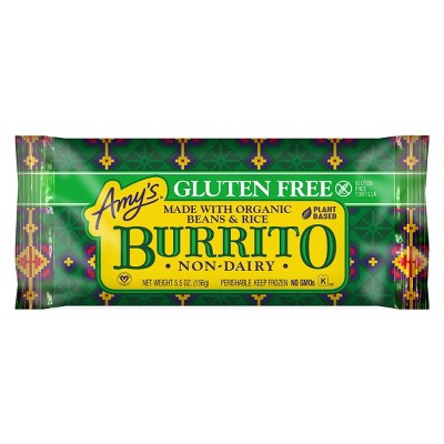 Amy's Gluten Free Non-Dairy Bean & Rice Frozen Burrito - 5.5oz