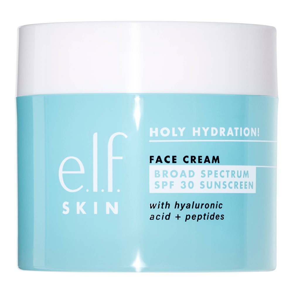 Photos - Cream / Lotion ELF e.l.f. Holy Hydration! Broad Spectrum Sunscreen Face Cream SPF 30 - 1.76oz 