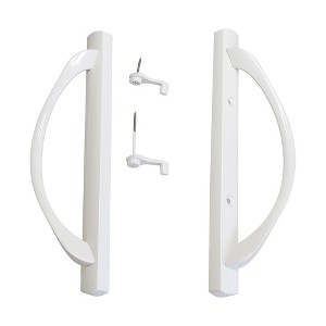 Brixwell 13-588w Patio Door Handle Set with Tail Pieces, 3-15/16" Hole