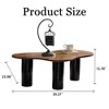 QingMoon Cloud Coffee Table, Modern Wooden Center Table with 3 Cylindrical Legs for Living Room and Home Office - 4 of 4