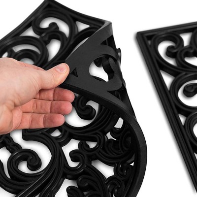 Black Rubber Square Stepping Stones for Garden Pathway