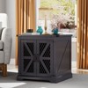 OKD End Table with Charging Station, Small Storage Cabinets with 2 Door & Adjustable Shelf for Living Room - 2 of 4