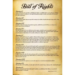 34" x 22" Premium Poster The United States of America Bill of Rights - Trends International: Educational Wall Art - 1 of 3