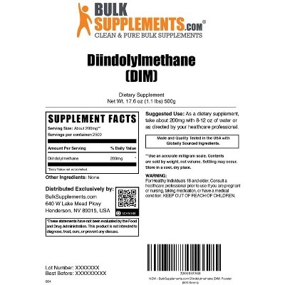 BulkSupplements Diindolylmethane (DIM) Powder
