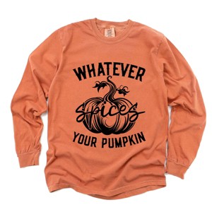 Simply Sage Market Retro Whatever Spices Your Pumpkin Garment Dyed Long Sleeve - 1 of 4