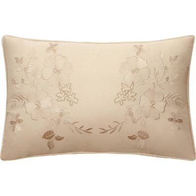 Gold Jacquard Floral King Microfiber Comforter Set