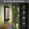 19.30"Black Aluminum Finish Outdoor Wall Light with Bubble Crystal Glass, LED Light Source, 3000K Warm Light, Black (1-pack) - 4 of 4