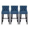WestinTrends 29" Linen Tufted Buttons Upholstered Wingback Bar Stool (Set of 3) - 3 of 4