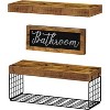 Attop Bathroom Shelves Over Toilet - Paper Storage Wall Mounted Farmhouse Decor Decorations Aesthetic - 3 of 4