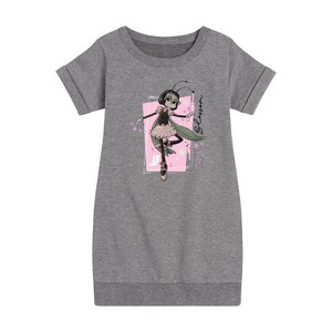 - IF Movie - Blossom Ballet Graphic Short Sleeve Fleece Dress - 1 of 4