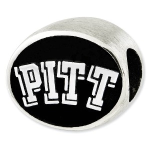 Black Bow Jewelry Sterling Silver Enamel University of Pittsburgh Collegiate Bead Charm - 1 of 3