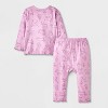 Baby Girls' 3pc Top & Bottom Set - Cat & Jack™ - 2 of 4